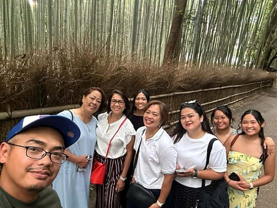 Japan travel group photo from Mildred Enriquez Climaco